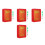 4Sets ABS Fire Extinguisher Storage Cabinets Wall Mounted 4