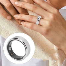Smart Ring 18mAh, 300mAh Ladecase, Größe 9 Silber
