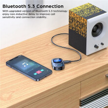 5.3 Transmitter Receiver Portable Wireless Audio Adapter with LED Display for TV/PC/Car/Home Stereo