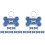 16Stk Stabiler Blaue Haustier Id Tags Knochen Design 3