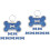16Stk Stabiler Blaue Haustier Id Tags Knochen Design 5