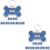 16Stk Stabiler Blaue Haustier Id Tags Knochen Design 7