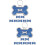16Stk Stabiler Blaue Haustier Id Tags Knochen Design 8