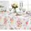 Toalha de mesa retangular de tecido Newbridge Marie Pink Rose Garden, 152 x 259 cm (60 x 102 polegadas), ideal para jantares e festas. 8