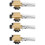 4Pièces Torches Butane Soudure Bbq Réglables Compactes Argenté 6