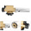 4Pièces Torches Butane Soudure Bbq Réglables Compactes Argenté 9