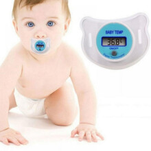 Teirmiméadar Béil Digiteach LCD do Leanaí Leanbh Manikin Nipple Pacifier Teocht Sábháilteachta Sláinte