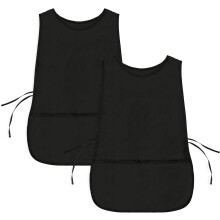 Svart Cobbler Forkle Kittel 61,5 x 48,5 cm (2-pakning)
