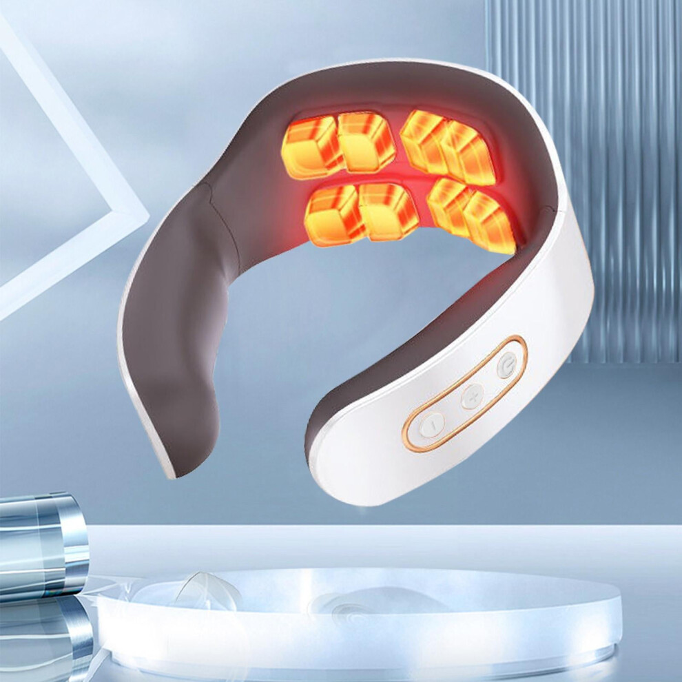 Neck Massager for Pain Relief, Deep Tissue with Heat, Portable Cordless Cervical Massager