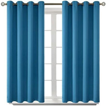 Cortinas Blackout com Ilhós - Cortinas Térmicas Isolantes para Escurecimento de Ambientes, para Quarto e Sala de Estar, Conjunto de 2 Painéis