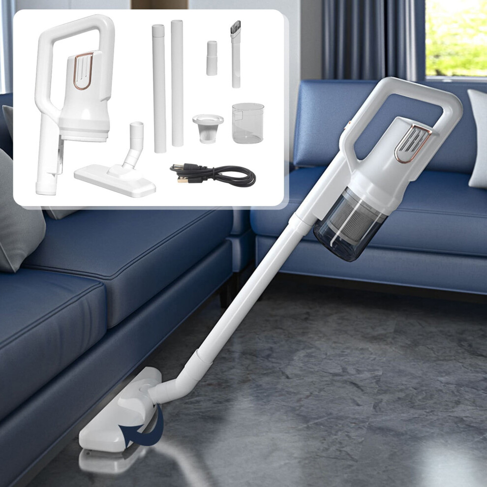 Handheld Vacuum 20000Pa, 120W Wet/Dry With Air Duster & Nozzle Â For Car, Home, Office, Pet Hair (White) White 9402001049063