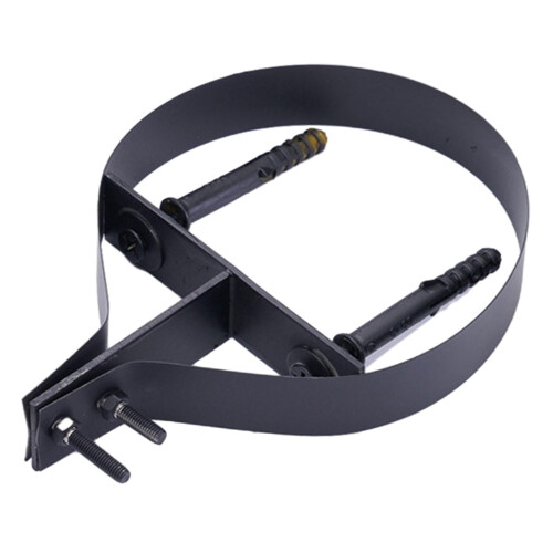 Support de conduit de cheminée 8 pouces, fixation réglable et robuste, noir