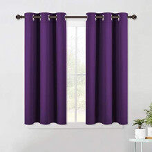 Blackout Curtains with Silver Grommets, 34x60 in, Set of 2