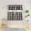 Black & White Buffalo Check Cotton Kitchen Curtain Set 3 Pc 1