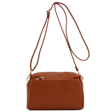 Malá trojitá zipsová crossbody kabelka