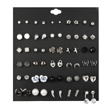 DESIGNICE stud earrings for women alloy 30 pairs