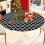 Round Elastic Tablecloth 36-44 in, Vinyl with Flannel Back 1