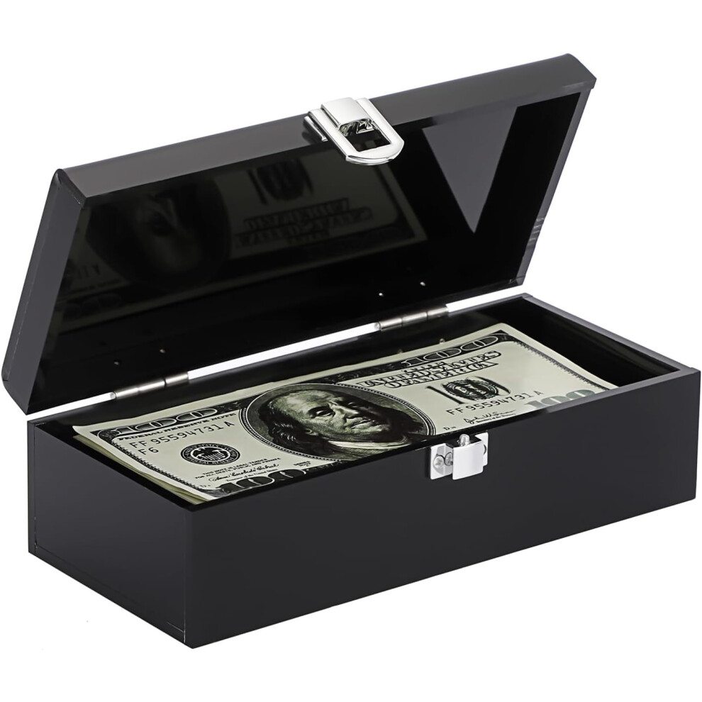 Cash Box Money Holder Black Acrylic Single-Row Tray With 9401284968139