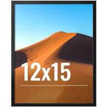 Cadre photo noir 12x15 avec plexiglas HD, affichage mural vertical/horizontal, lot de 1, collection classique