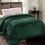 Flannel Fleece Throw Blanket 60x80 in Deep Green 1