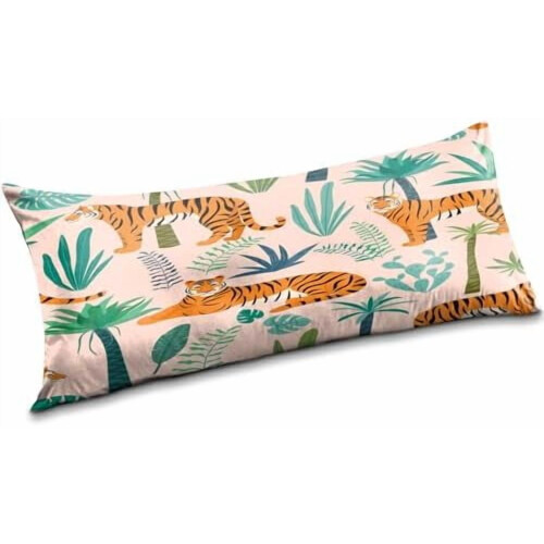 Microfiber Pillowcase with Hidden Zipper 2 pcs Pink Jungle