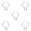 5Paires Bois De Cerf Blancs En Décorations Noël 5