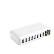 Încărcător rapid USB 60W8Port QC3.0HUB Încărcare rapidă inteligentă cu afișaj LED Stație de încărcare multi-USB, Dispozitive de