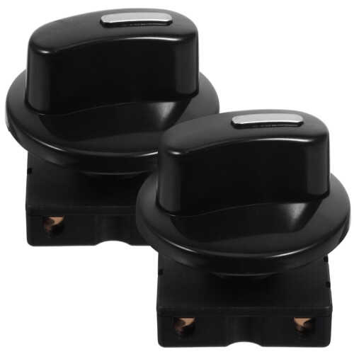 D-Hole Rotary Speed Switch for Fan Heater, Black, 2 Pack