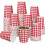 Red & White Gingham Paper Cups 9oz (100 pcs) 1
