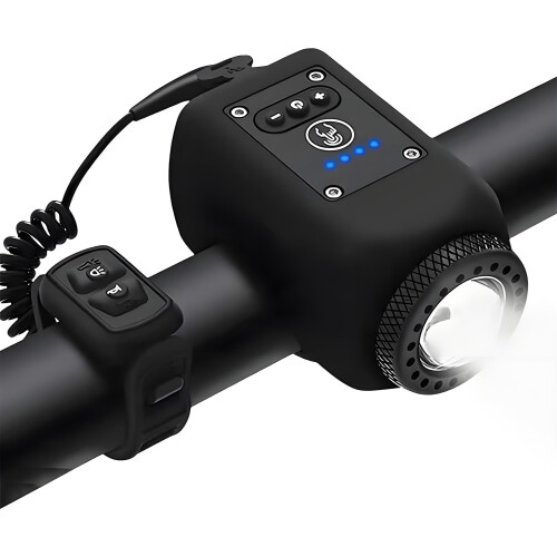 Προβολέας ποδηλάτου HIBIBUD, φώτα ποδηλάτου 400Lumen με κόρνα, επαναφορτιζόμενος