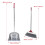 2Sets Indoor Dustpan and Broom Set Flexible Bristles for Home Use 10