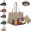 Bolsa Packuum 3 em 1 para Mulheres, Bolsa para Laptop de 15,6 Polegadas com Compartimento Térmico para Almoço e Carteira Combinando para Trabalho e 1