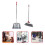 2Sets Indoor Dustpan and Broom Set Flexible Bristles for Home Use 11