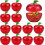 Red Apple-Shaped Plastic Candy Boxes – 12 pcs, 6 x 6 cm 1