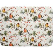 Covoraș de uscare a vaselor cu păsări vintage, 18x24, model acuarelă cu crengi, microfibră absorbantă și reversibilă, compatibil cu chiuvete
