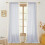Linen Textured Semi-Sheer Curtains 84 in, 2 Panels 1