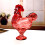 Rooster-Shaped Glass Candy Jar with Lid 1