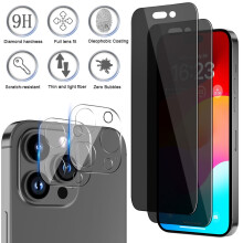 6,7-calowa folia ochronna na ekran ze szkła hartowanego do urządzeń Apple, kompatybilna z iPhone'em 15Pro Max, 2 sztuki
