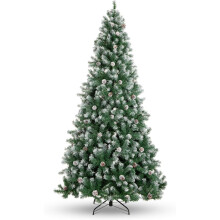 6ft Pre-Decorated Christmas Tree with Pine Cones & Metal