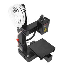 For EasyThreed 3D Printer Entry Level Compatible with PLA TPU 1.75mm Filament Include Power Adaptor EU Plug Black