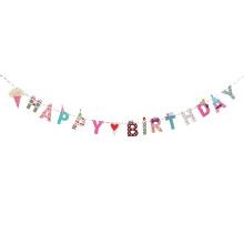 Happy Birthday Paper Bunting Banner 13 x 18 cm
