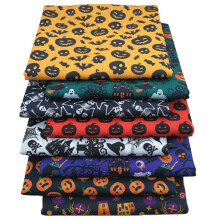 Lot de tissus d'Halloween – 6 coupons de tissu (50 x 55 cm), mélange de polyester
