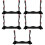 5Pcs Black Wooden Sword Display Storage Racks for Collection 7