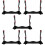 5Pcs Black Wooden Sword Display Storage Racks for Collection 8
