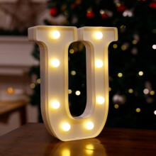 LED világító betűk – 26 ábécé készlet, elemes világító sátorfények karácsonyra, bárba, éjszakai fénybe és lakberendezéshez (6",