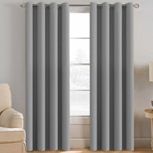 Dove Grey Blackout Thermal Curtain Panel 100x84 in