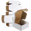 Caixas de envio de papelão ondulado branco, 20x20x10 cm (8x8x4 polegadas), conjunto de 25 unidades 1