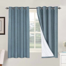 Linen Look Blackout Curtains 52"W x 96"L Pair
