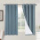 Linen Look Blackout Curtains 52"W x 96"L Pair 1