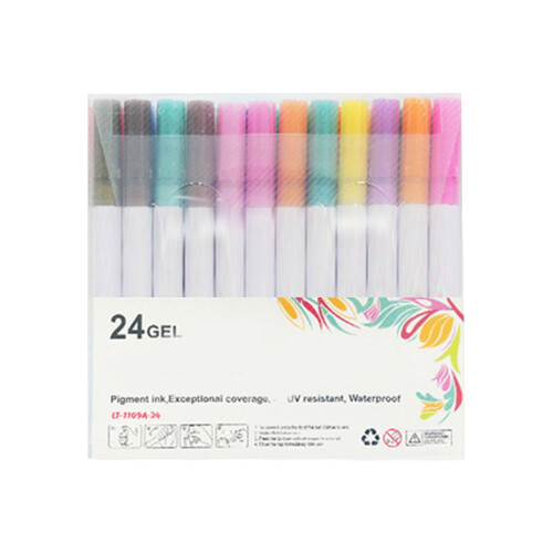 YOCBZ Glitzermarker-Set, Glitzergel, Doppellinie, 24 Stück